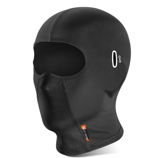 Cagoule moto en soie noire, polyester, nylon et spandex, coupe-vent, respirante et anti-poussière, légère et confortable, compatible casque, unisexe et facile d’entretien