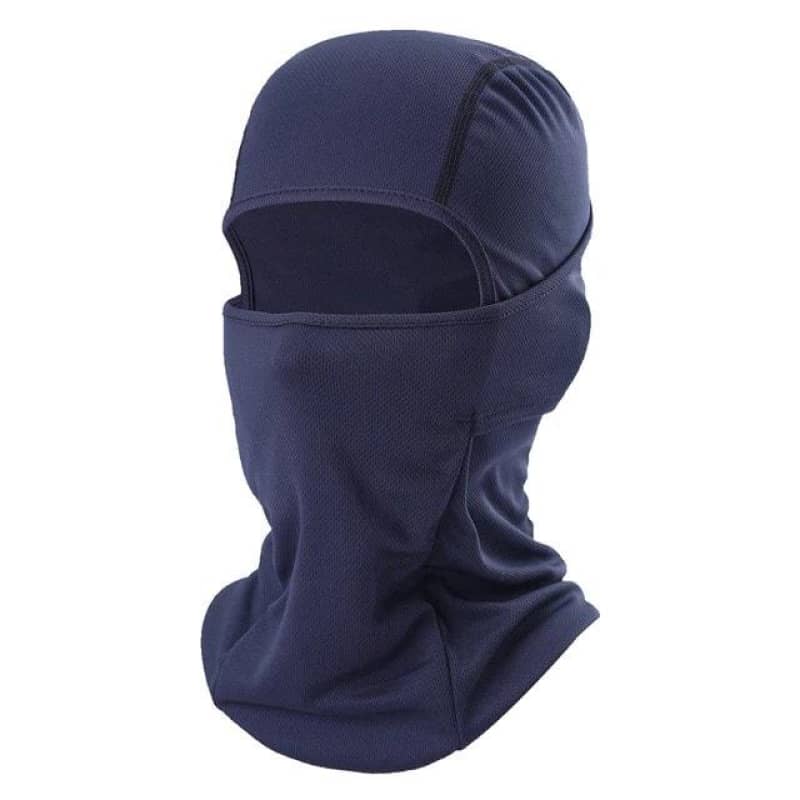 Cagoule moto bleu marine unisexe, respirante et confortable sous casque, protection coupe-vent pour l’hiver