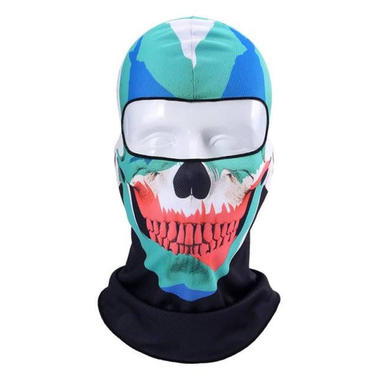 Cagoule moto squelette souriant unisexe, respirante et coupe-vent, au design audacieux pour motards