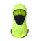 Cagoule moto verte fluo haute visibilité, respirante et légère, compatible casque, unisexe