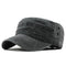 Casquette style motard homme noir vintage ajustable avec broderies