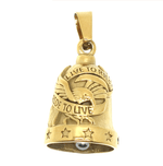 Campanello per moto - Gold Ride to Live - Vignette | Boutique biker