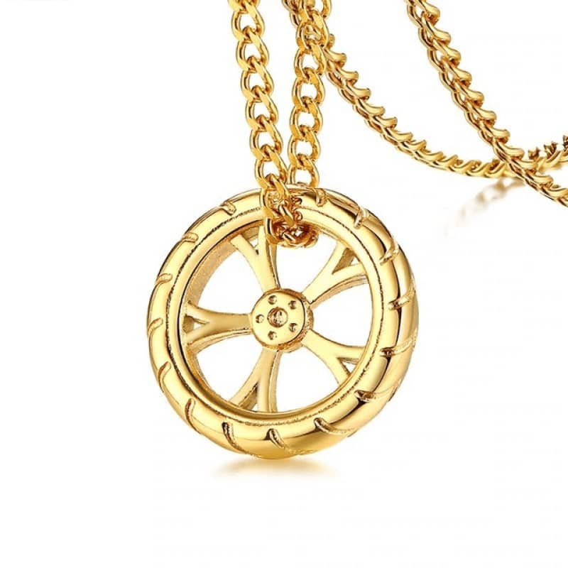 Pendentif moto or homme | Boutique biker