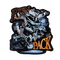 Patch biker loup Run with the Pack brodé 3D à coudre sur veste moto