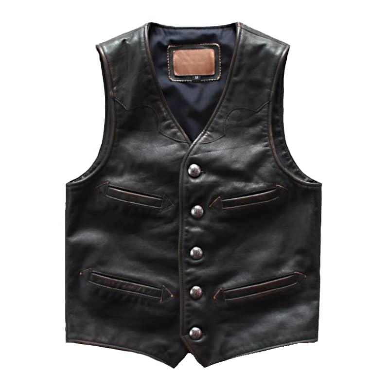 Gilet de chasse sans manches en cuir Brice Club Interchasse - 8879 Gilet de chasse sans manches en cuir Brice Club Interchasse - 8879