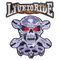 Patch biker brodé 3D crâne "Live to Ride" à coudre pour veste motard