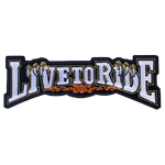 Écusson biker - Live to ride blanc - Vignette | Boutique biker
