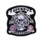 Patch biker Lucky 7 brodé 3D noir à coudre sur veste ou sac moto
