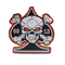 Patch biker tête de mort 3D brodé style mexicain à coudre sur veste motard