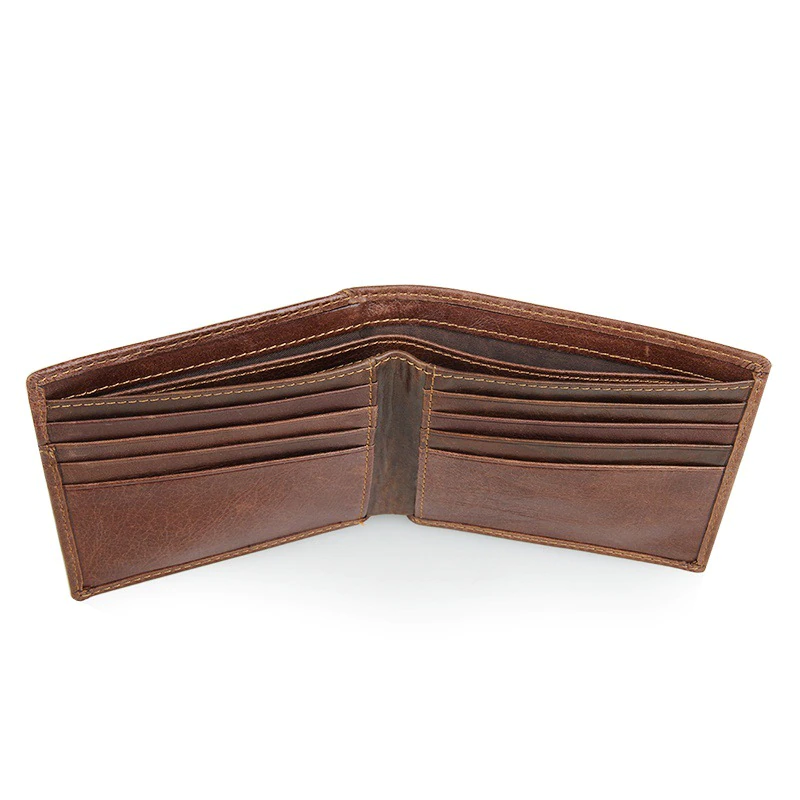 Portefeuille En Cuir Marron TEXIER - Taille Moyenne - Occasion En Bon état - Parfait Pour L'usage Quotidien
