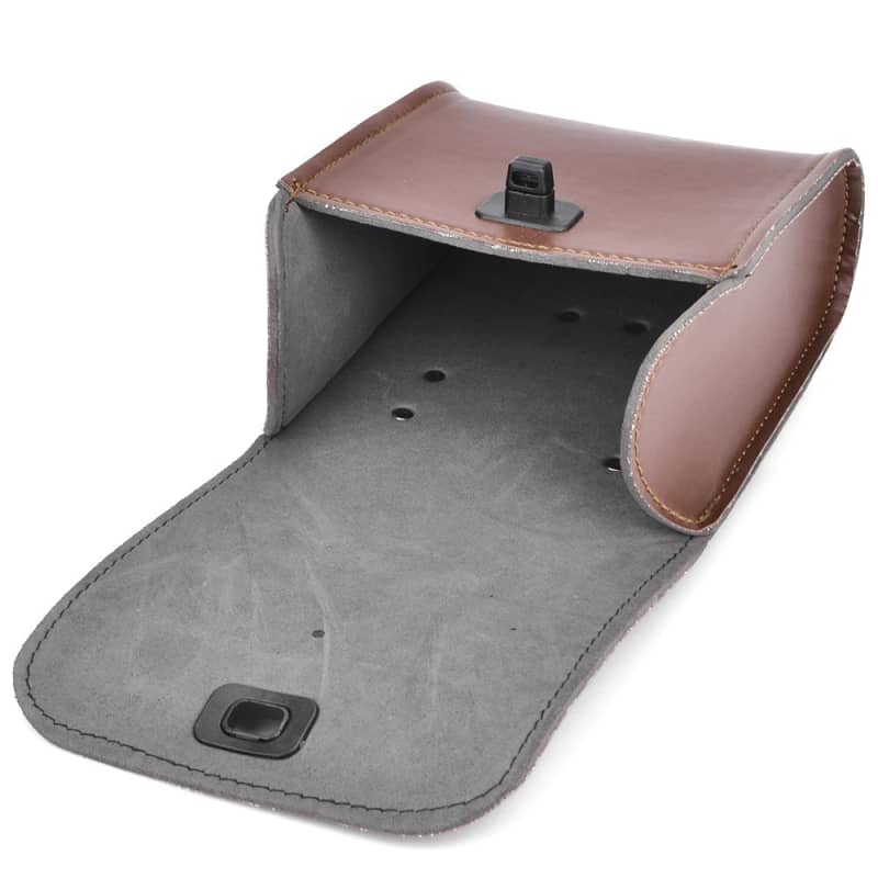 Sacoche de selle moto 2 poches latérales cuir noir 2 sacs sacoches Sacoche de selle moto 2 poches latérales cuir noir 2 sacs sacoches