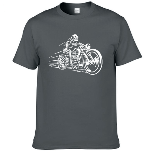 Tee-shirt-biker-harley-gris