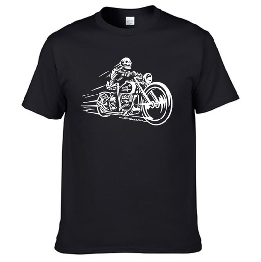 Tee-shirt-biker-harley-noir