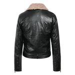 Veste biker femme - Col mouton - Vignette | Boutique biker