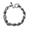 Bracelet biker tête de mort en argent massif 925 pour homme et femme – bijou motard unisexe robuste et stylé
