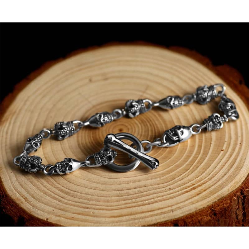 Bague chevalière homme acier coeur as pique poker tête de mort biker