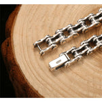 Bracciale a catena in argento con motocicletta - Vignette | Boutique biker