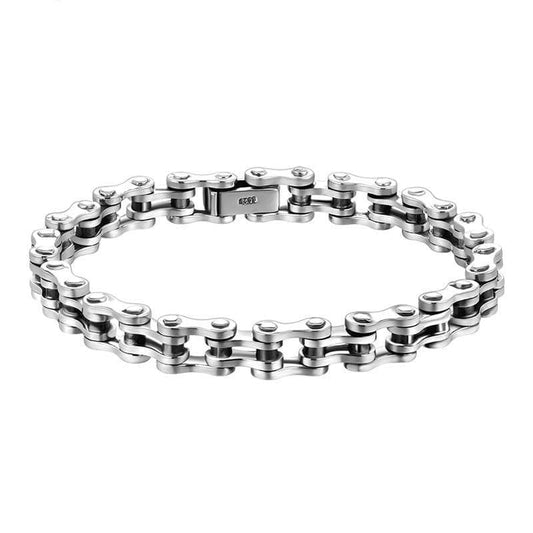 Bacelet chaîne moto en argent S925 pour homme et femme, bijou biker style mécanique