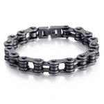 Bracelet biker en acier - Chaine noircie - Vignette | Boutique biker