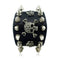 Bracelet clouté en cuir noir avec tête de mort et clous pour style biker et gothique homme femme