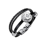 Bracciale biker in pelle - Asso di picche - Vignette | Boutique biker