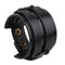 Bracelet en cuir noir pour homme et femme style biker avec boutons pression en métal