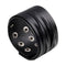 Bracelet en cuir noir style biker avec pressions pour homme et femme