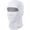 Cagoule moto blanche unisexe en polaire, polyester et spandex, coupe-vent et anti-transpiration, confortable et respirante, compatible casque et adaptée à toutes tailles