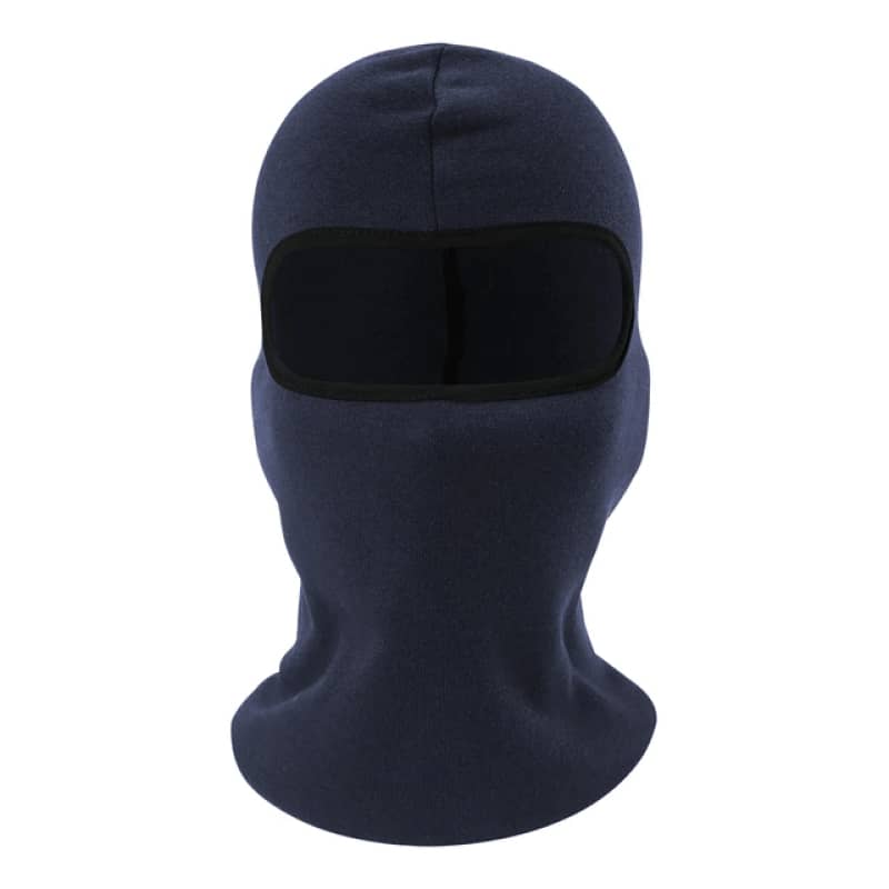 Cagoule moto bleu marine unisexe, respirante et coupe-vent, idéale sous casque pour motard homme et femme