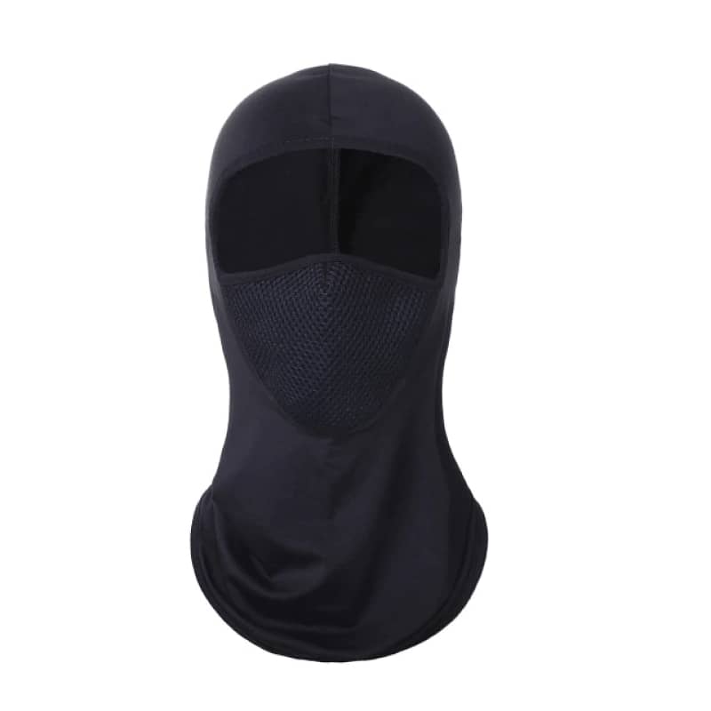 Cagoule moto en lycra noire, respirante et anti-poussière, pour motard homme et femme, toutes saisons