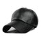 casquette biker en simili cuir noir texturé avec finition reptile pour look motard tendance