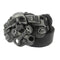 Ceinture biker homme en cuir avec boucle crâne métal Gear Head