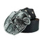 Ceinture biker homme en cuir avec boucle moto chopper gravée Live to Ride