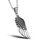 collier aile d’ange en acier inoxydable pour homme et femme style spirituel