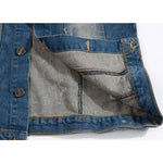 Gilet in denim da motociclista - bandiera americana - Vignette | Boutique biker