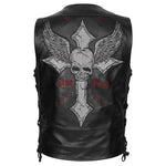 Gilet in pelle da motociclista - Vivi velocemente - Vignette | Boutique biker