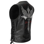 Gilet in pelle da motociclista - Vivi velocemente - Vignette | Boutique biker