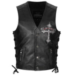Gilet in pelle da motociclista - Vivi velocemente - Vignette | Boutique biker
