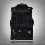 Gilet jean biker troué - Vignette | Boutique biker