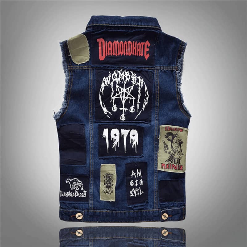 Gilet in jeans da uomo, in denim, da motociclista, stile retrò, classico, senza maniche, da uomo, per autunno e inverno, con tasca per il tempo libero, Blu scuro, XXXL Gilet in jeans da uomo, in denim, da motociclista, stile retrò, classico, senza maniche, da uomo, per autunno e inverno, con tasca per il tempo libero, Blu scuro, XXXL