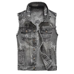 Gilet in denim da motociclista - Scuro - Vignette | Boutique biker