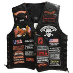 Gilet da motociclista in pelle - Vivi per guidare - Vignette | Boutique biker