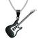 pendentif guitare électrique en acier inoxydable 316L pour homme au style rock