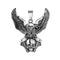 Pendentif moto aigle et crâne pour homme en acier inoxydable style biker