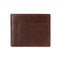 portefeuille en cuir véritable pour homme, finition marron en vachette avec couture haut de gamme