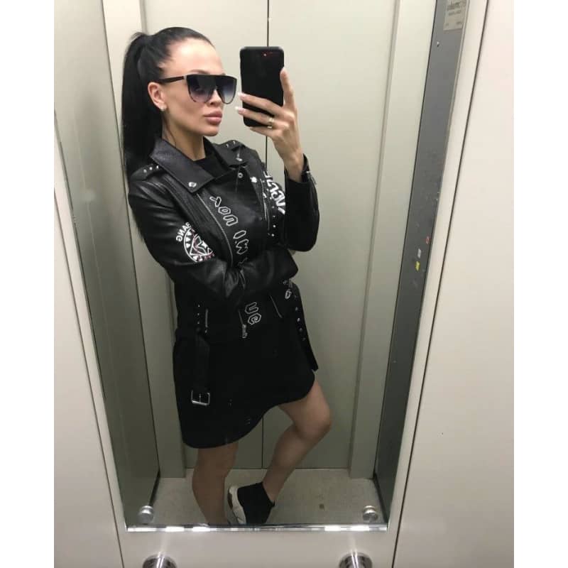 Veste Femme Noir Style Motard – PVC Simili Cuir, Marque Jasper Conran, Taille 10, Occasion