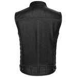Gilet biker en cuir - Svart - Vignette | Boutique biker