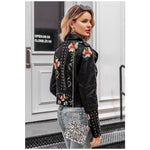 Veste biker femme - Floral - Vignette | Boutique biker