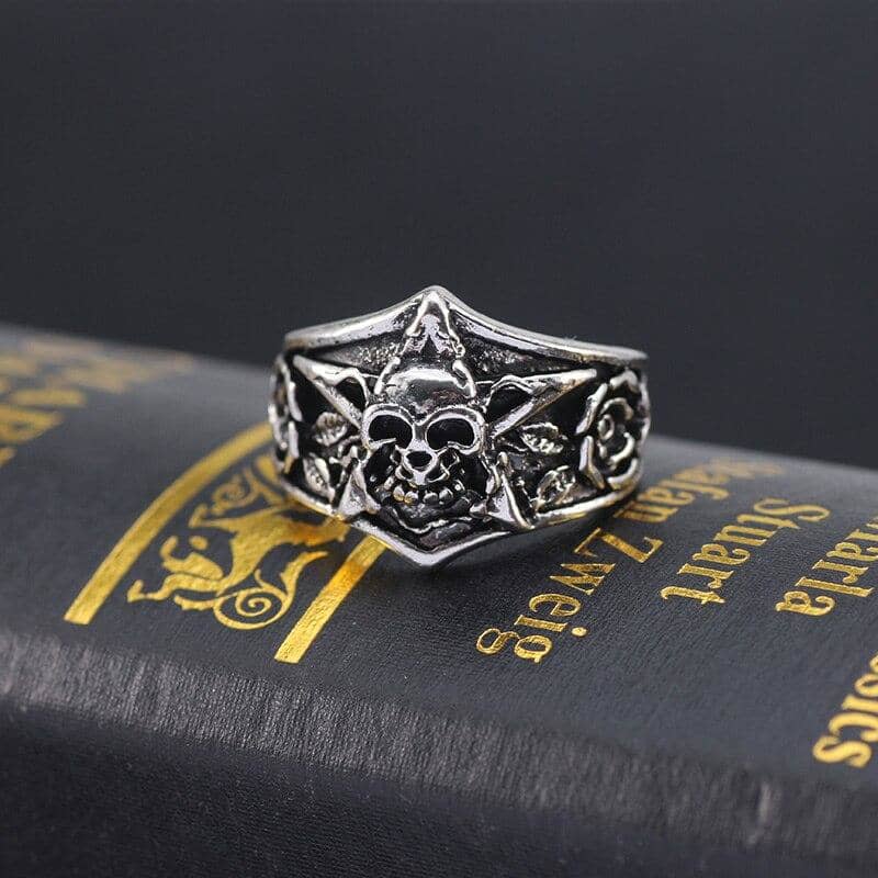Bague Vintage en acier inoxydable pour hommes, Style gothique Bague Vintage en acier inoxydable pour hommes, Style gothique