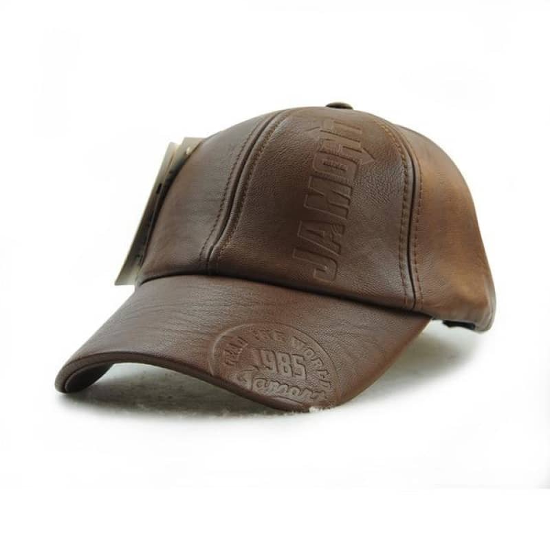 Casquette NY verte visière cuir marron, casquette NY classe livré 48h